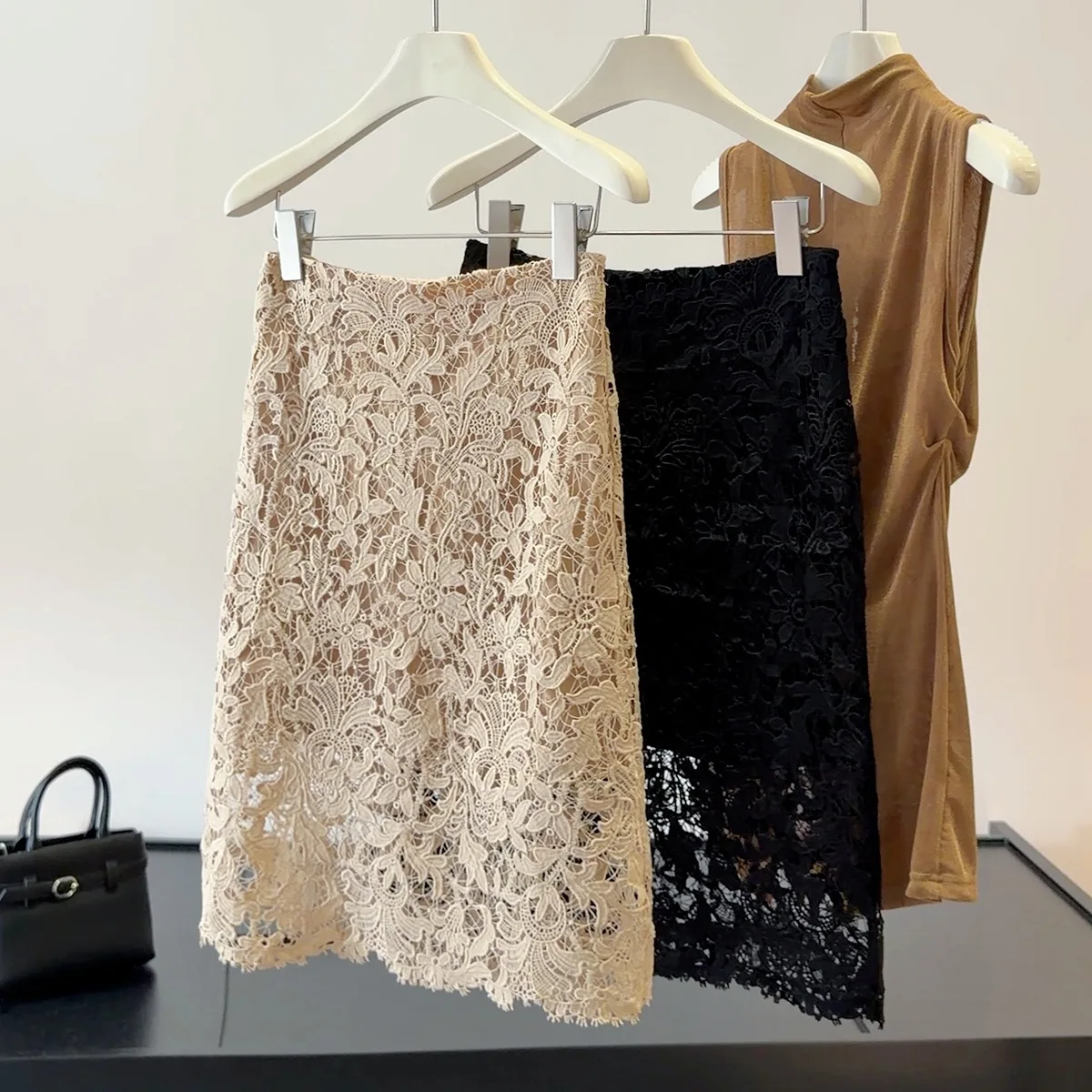 2026 Women Summer A-Line Bodycon Mini Skirt High Waist Women Lace Crochet Skirt Saia Longa Falda Jupe