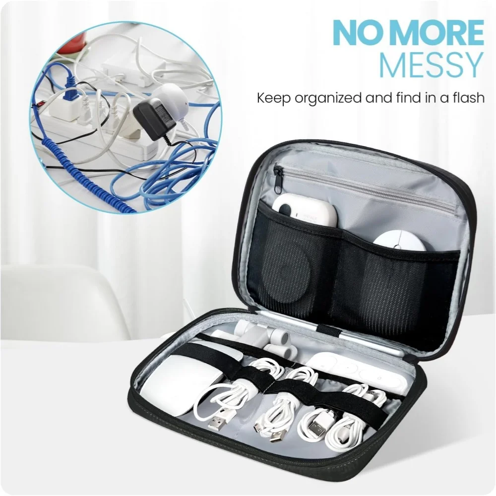 Electronics Organizer Bag Portable Cable Storage Bag Digital Bag Cable Storage Holder Home Travel Storage Bag For Cables Charge
