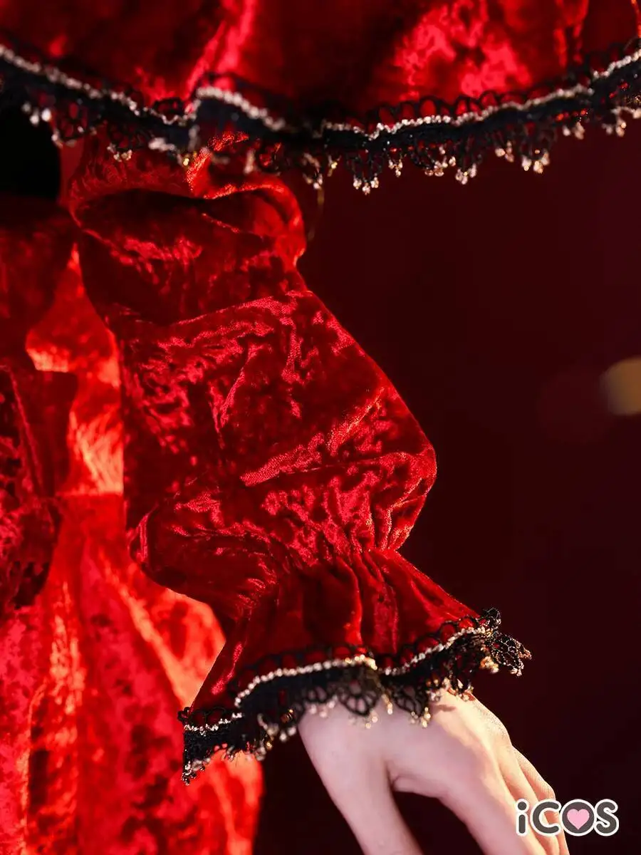 Disfraz de Anime Rozen Maiden, disfraz de Shin Ku para mujer, disfraz de Shinku, vestido rojo de Lolita, traje completo de Reiner Rubin