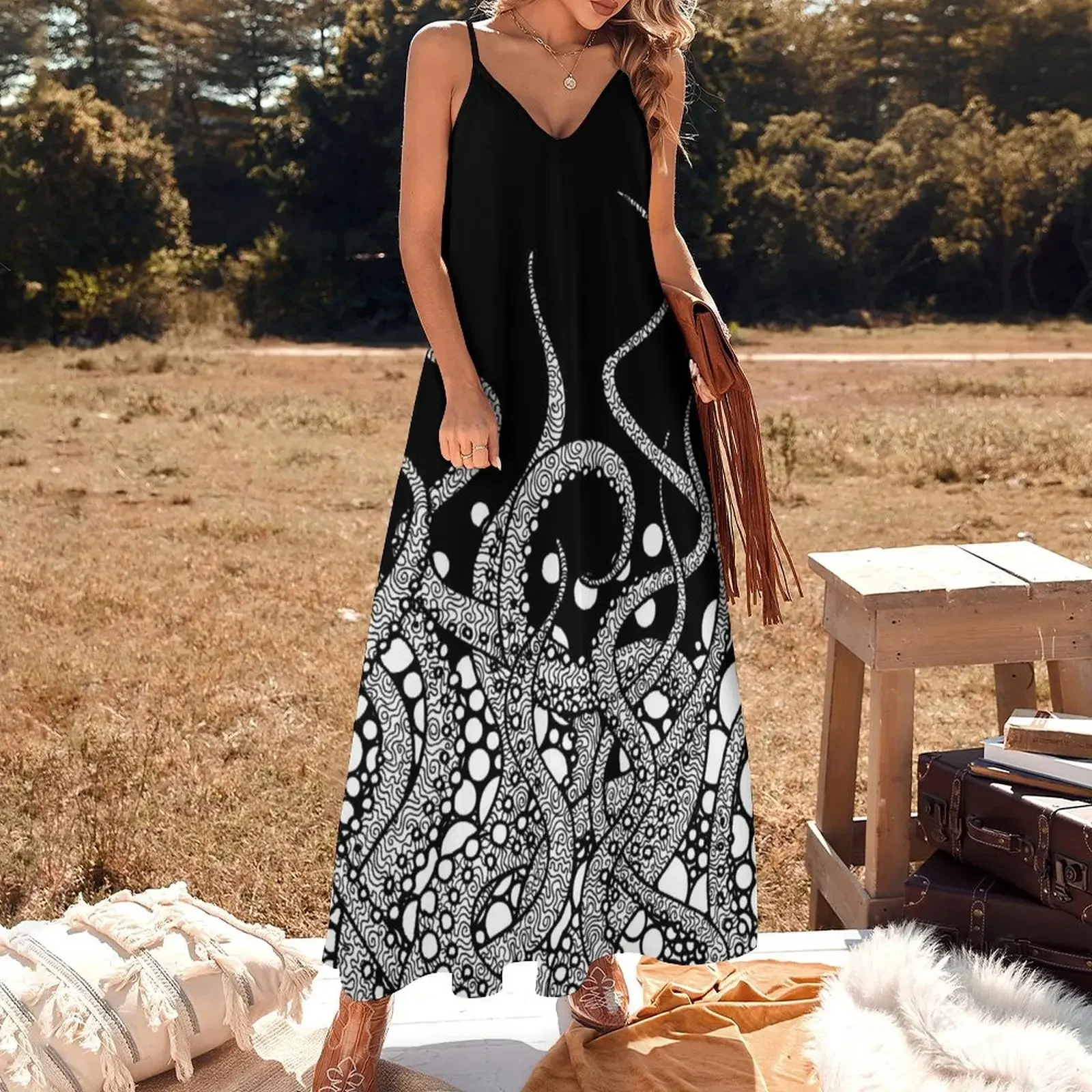 Tentacles Sleeveless Dress women's clothing trend 2024 luxury dress dress for woman long sleeve dresses