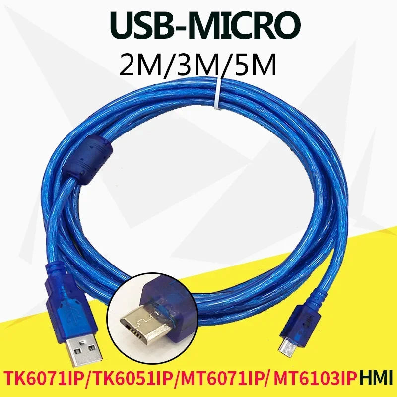 USB-Micro For Veinview TK6071 MT6071 MT6051 MT6103iP Touch Panel HMI Programming Cable Download Line