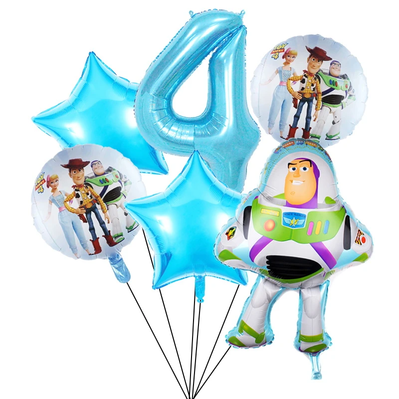 Disney Toy Story Birthday Party Balloons New Buzz Lightyear Woody Paper Napkin Plate Cup Decoration Supplies Baby Shower for Kid