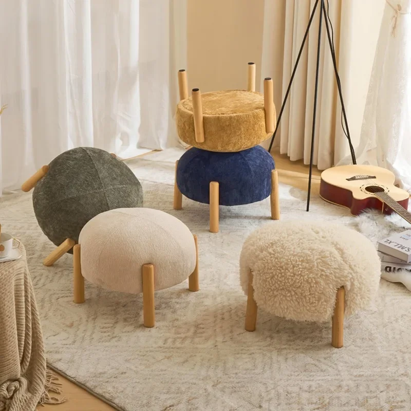 

Мебельный стул Cute Mushroom Stool Children's Plush Small Round Stools Nordic Sofa Chairs Home Furniture Living Room Ottoman 걸상