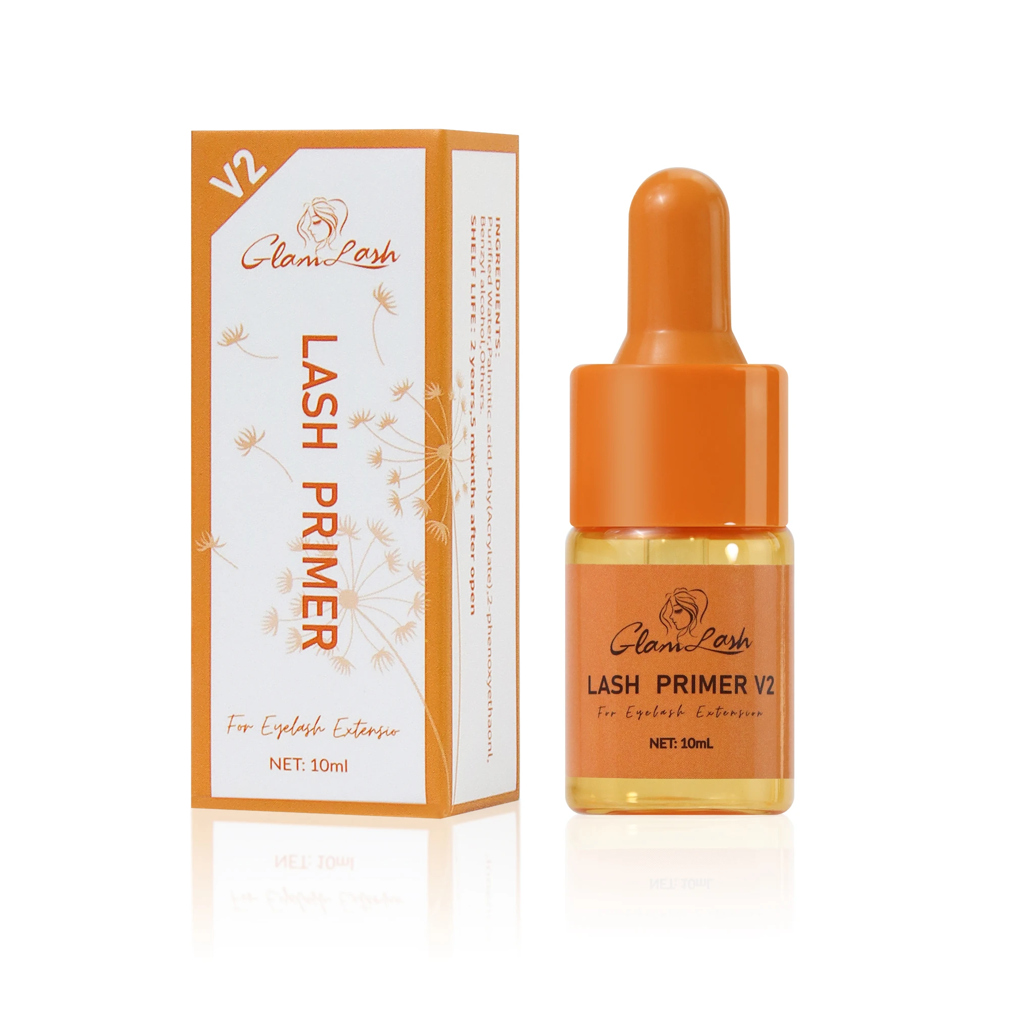 GLAMLASH 10 ml Lash Extension Primer Super Bonder für Wimpernverlängerung Kleber Heilung Klebstoff Bonding Wimpern Langlebiger Lash Bonder