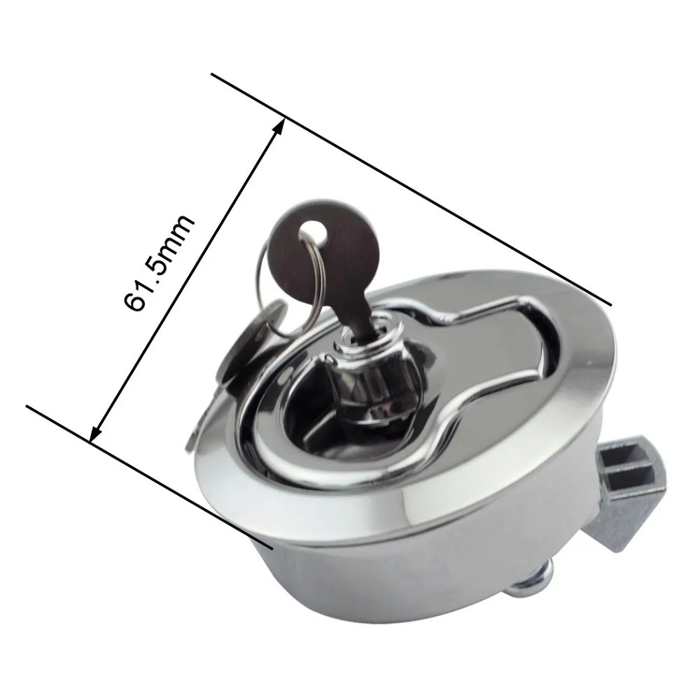 1 Piece 2 inch Round Flush Side Mount Hatch Ring Pull Latch Marine Boat Deck Lift Handle