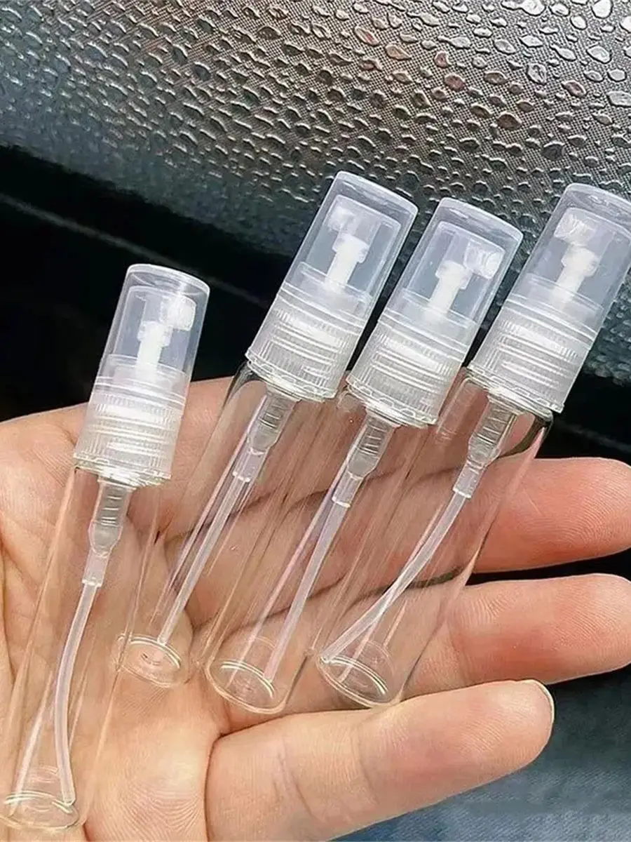 1/10 pièces 2ml 3ml 5ml 10ml Mini flacon de parfum en verre transparent, flacon cosmétique vide, tube à essai, flacons en verre fins