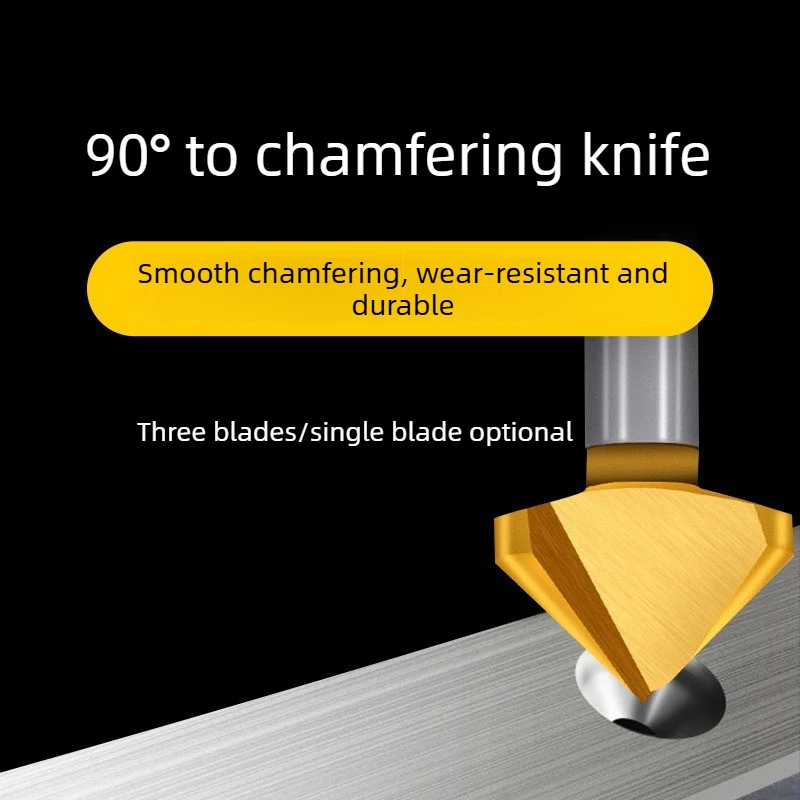 M2 Titanium Coated Single Edge Three Edge 90 Degree Chamfering Knife Deburring Drill
