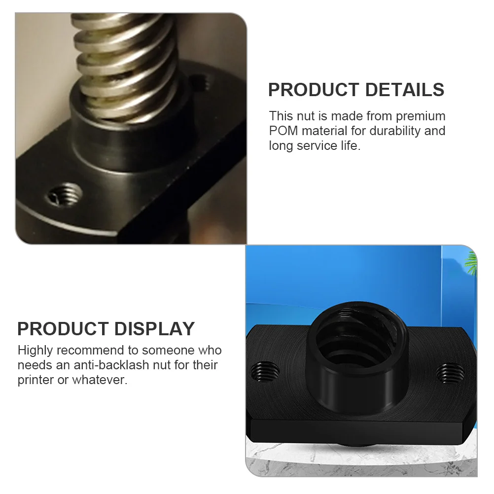 

5Pcs Lead Screw Nut Set Pom Material Anti-Backlash for Lead Screw 3D Printer Parts Replacement Precision Upgrade
