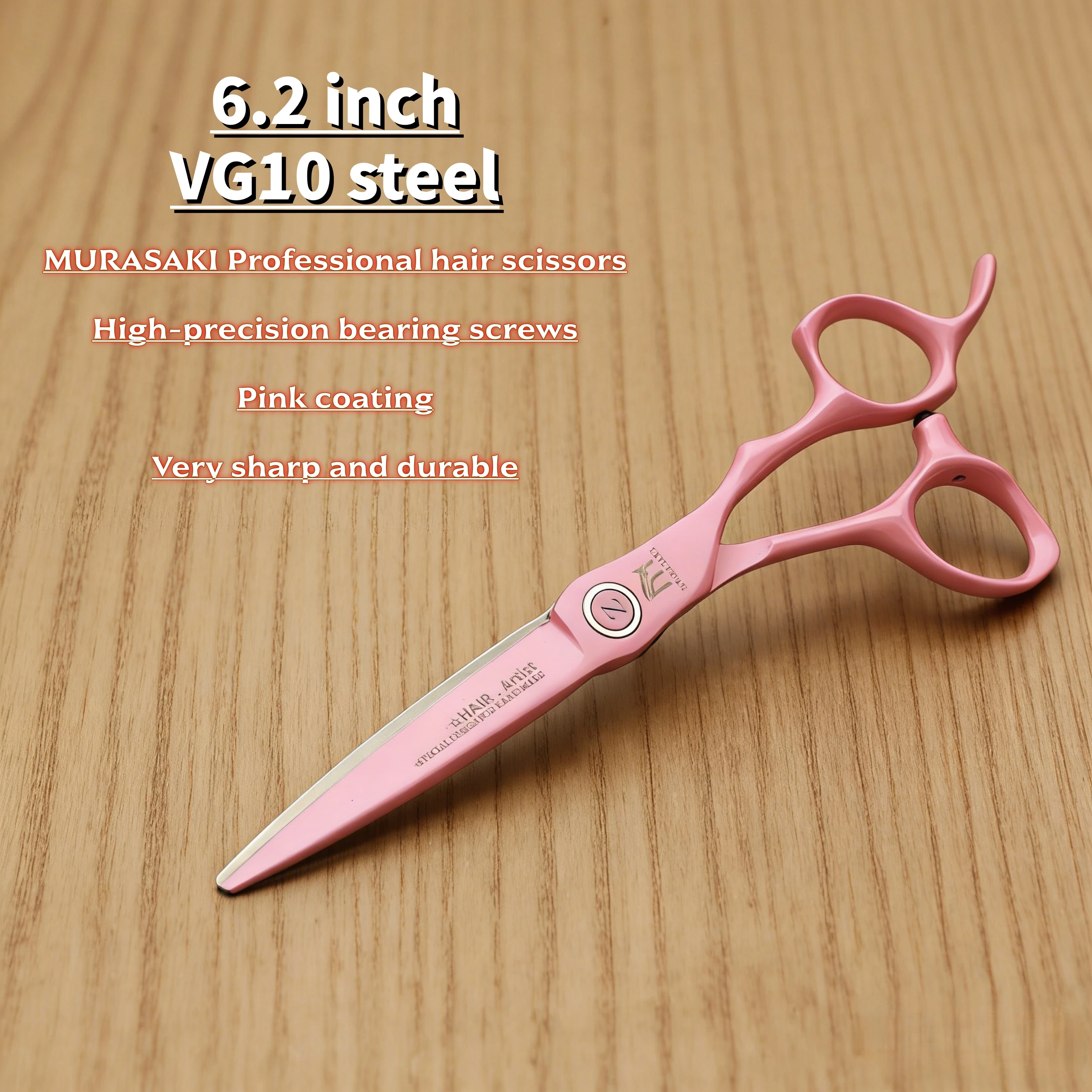 

Парикмахерские ножницы MURASAKI 6,2 дюйма, профессиональные парикмахерские ножницы из японской стали VG10, высококачественные машинки для стрижки волос для салонов.