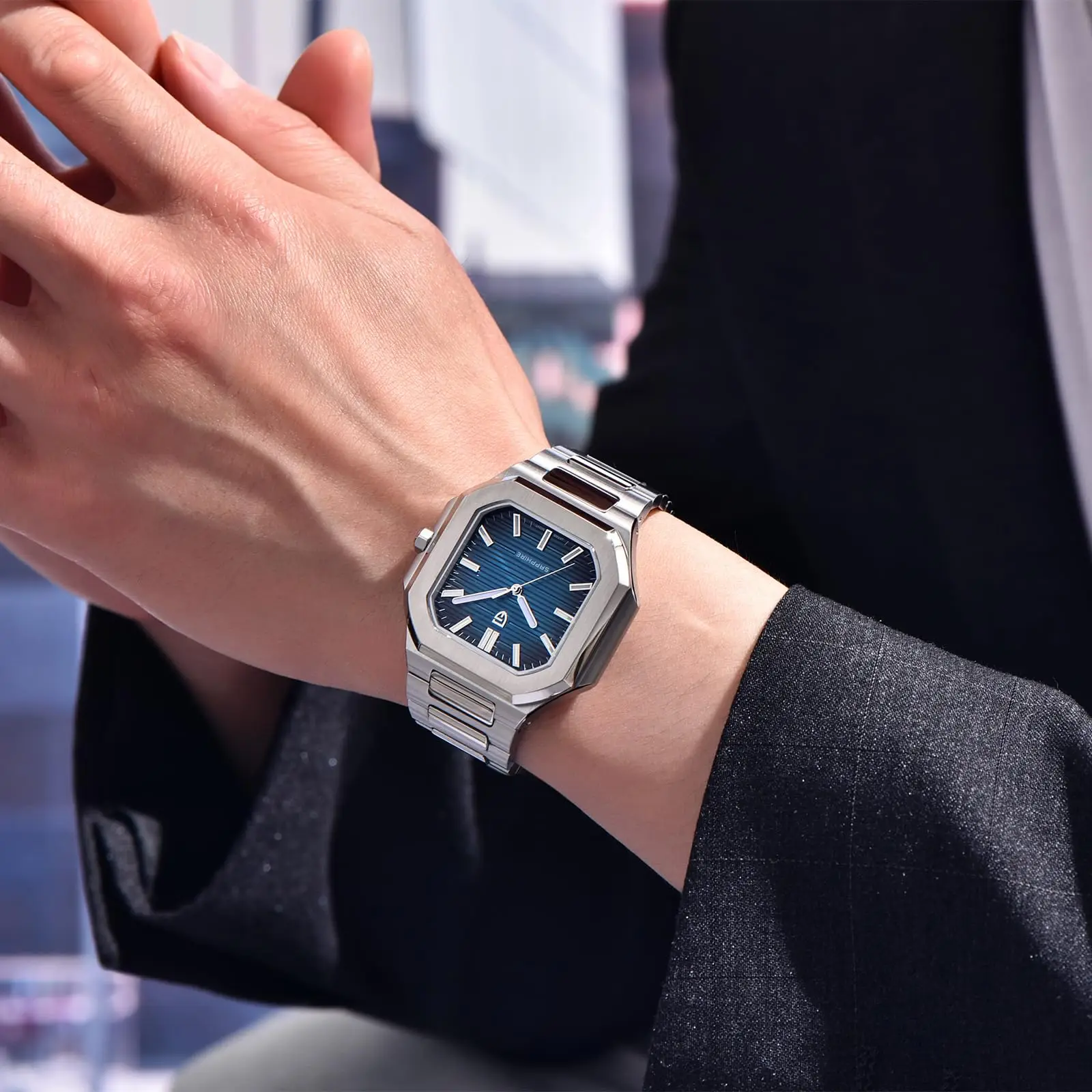 ساعة باجاني ديزاين PD-YS019 كوارتز رجالية جديدة 37 ملم، ياقوت صناعي، يابانية TMI VH31