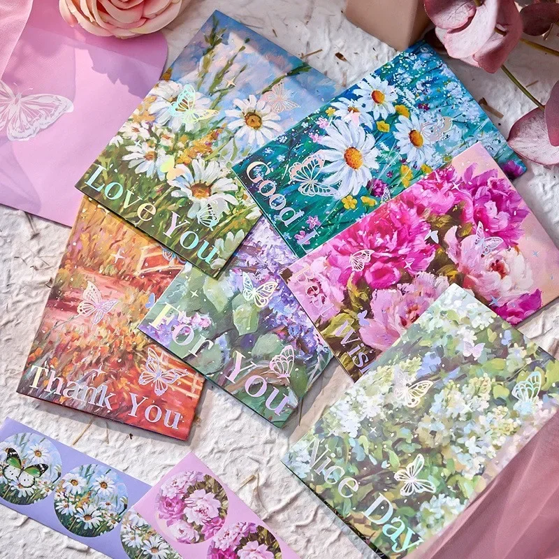 New Fantasy Butterfly Birthday Christmas Card 3D Pop-up Greeting Cards Set Postcard Party Wedding Decor Creative Gifts Cards