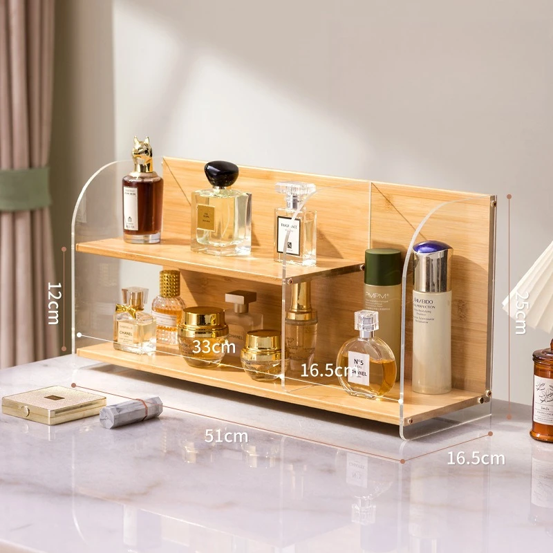 

Multi-functional Cosmetics Storage Box Dresser Shelf Skin Care Products Perfume Shelf Desktop Premium Acrylic Storage Shelf