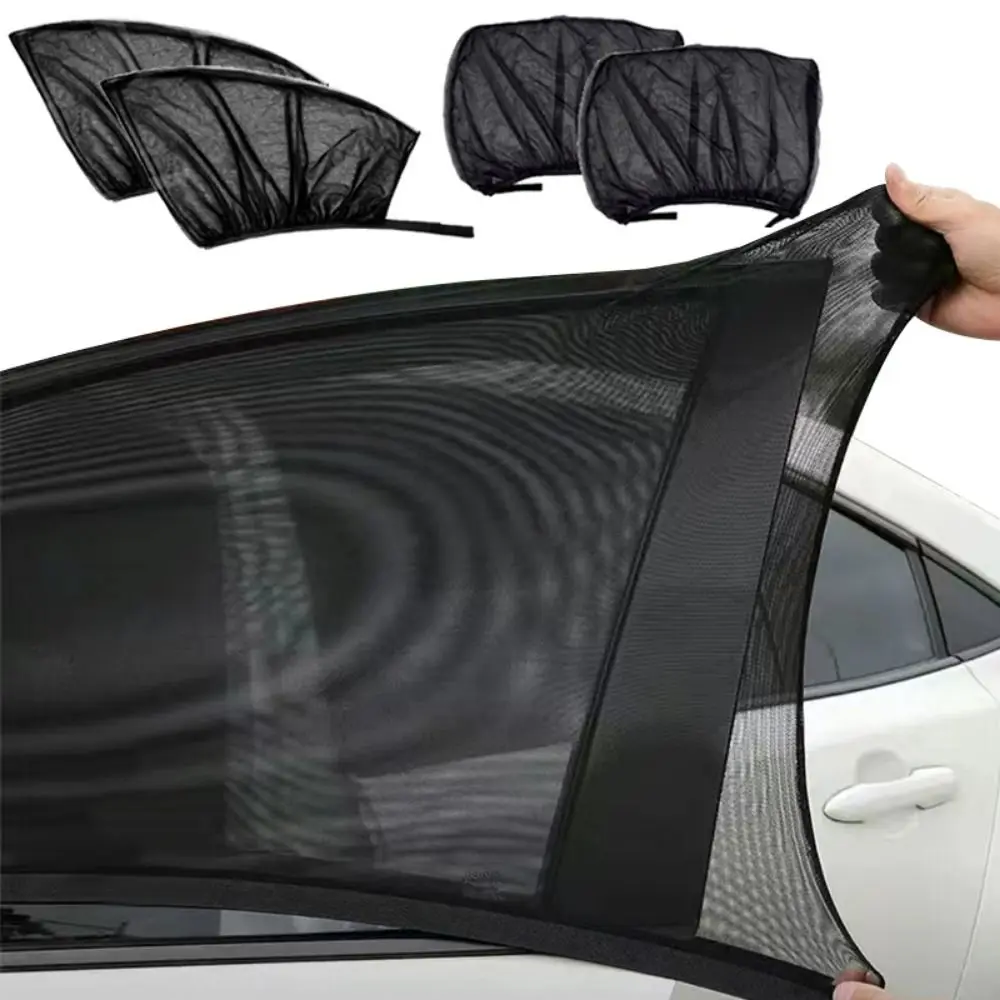 Anti-mosquito Sedan/SUV Front OR Rear Side Windows Blind Sunlight Block Car Sun Shade Mesh UV Protection Curtain Sunshade Net