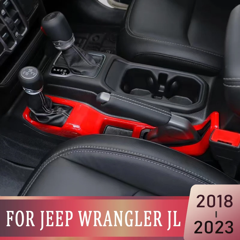 

Для Jeep Wrangler JL 2018-2023, автомобильная панель переключения передач ручного тормоза, декоративная наклейка для интерьера, крышка, аксессуары для отделки