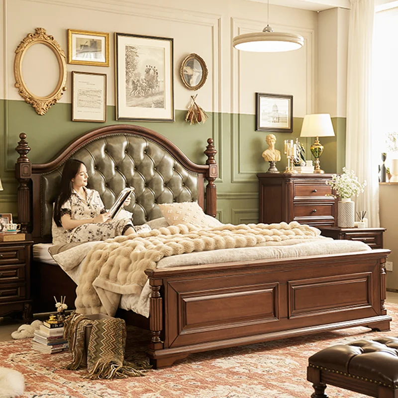 

Design Adults Soft Double Bed Luxury Leather Wood Queen Loft Double Bed Bases Frames Lit De Chambre A Coucher Home Furniture