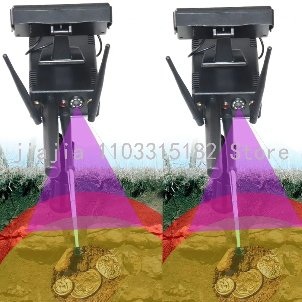 

AKS Plus 3D with Screen Underground Gold Metal Detector Long Range Treasure Silver Copper Precious Stones Finder