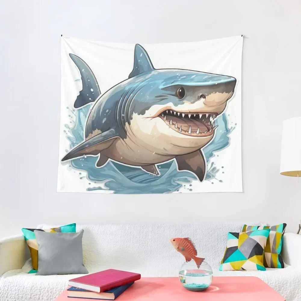 

Tiger Shark T-Shirt Tapestry Christmas Decoration Home And Comfort Decor Tapestry