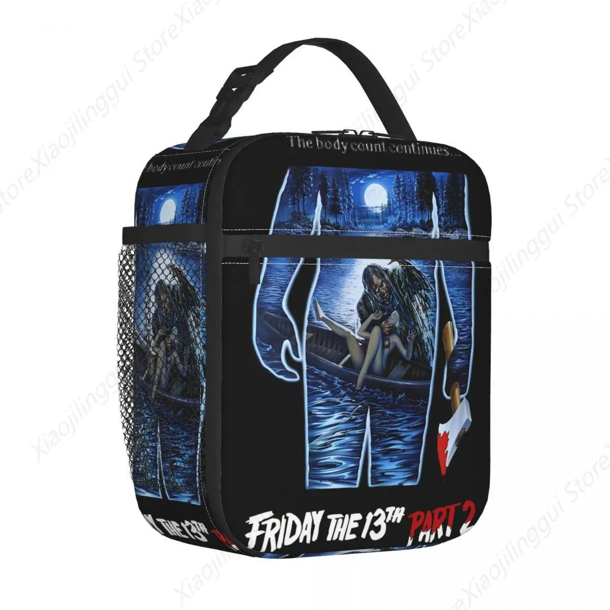 Friday 13th Horror Movie Thermal Insulated Lunch Bag for School Jason Voorhees Portable Lunch Container Thermal Cooler Lunch Box