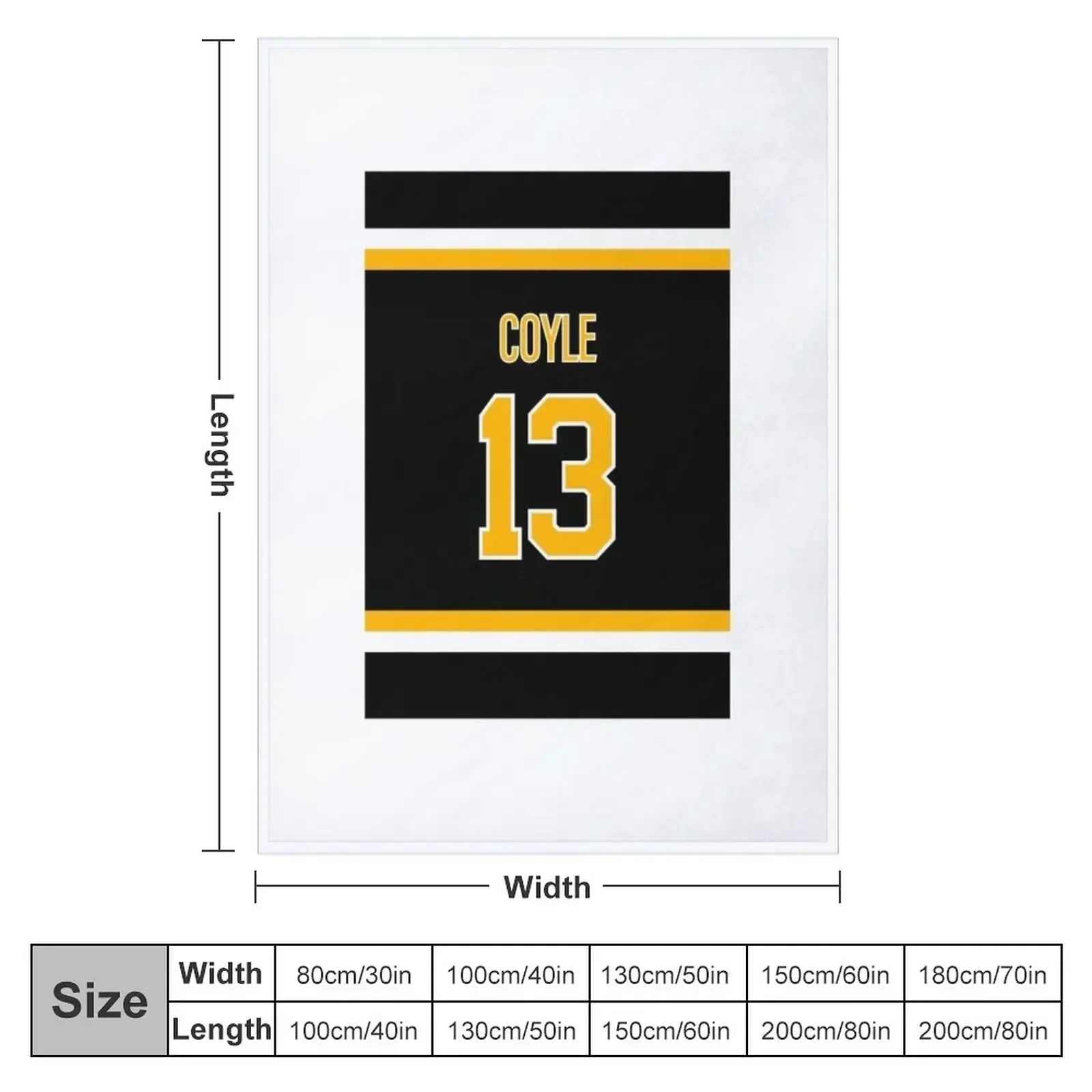 Charlie Coyle Jersey Throw Blanket Warm Summer Beddings Nap Custom Blankets