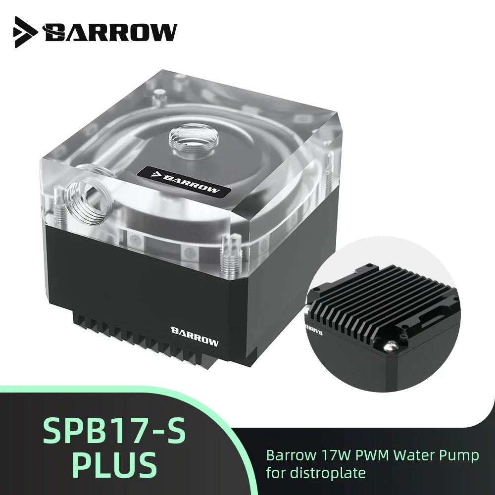 

Barrow PWM Water Pump SPB17-S PLUS 960L/H 17W LRC 2.0 Lighting Metal Shell Liquid Tank for PC Gaming Liquid Building