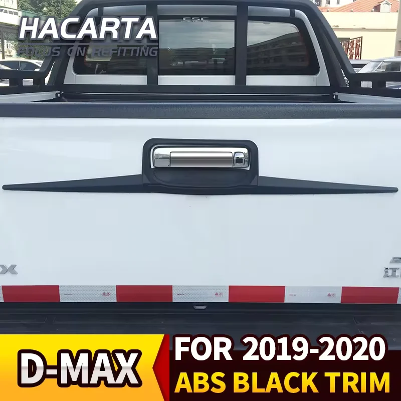 

PICKUP TRUCK REAR GATE Tail Gate Cover For d-max DMAX 2016 Accessories Trim For d-max 2016 2017 2018 2019 Car Styling BLACK