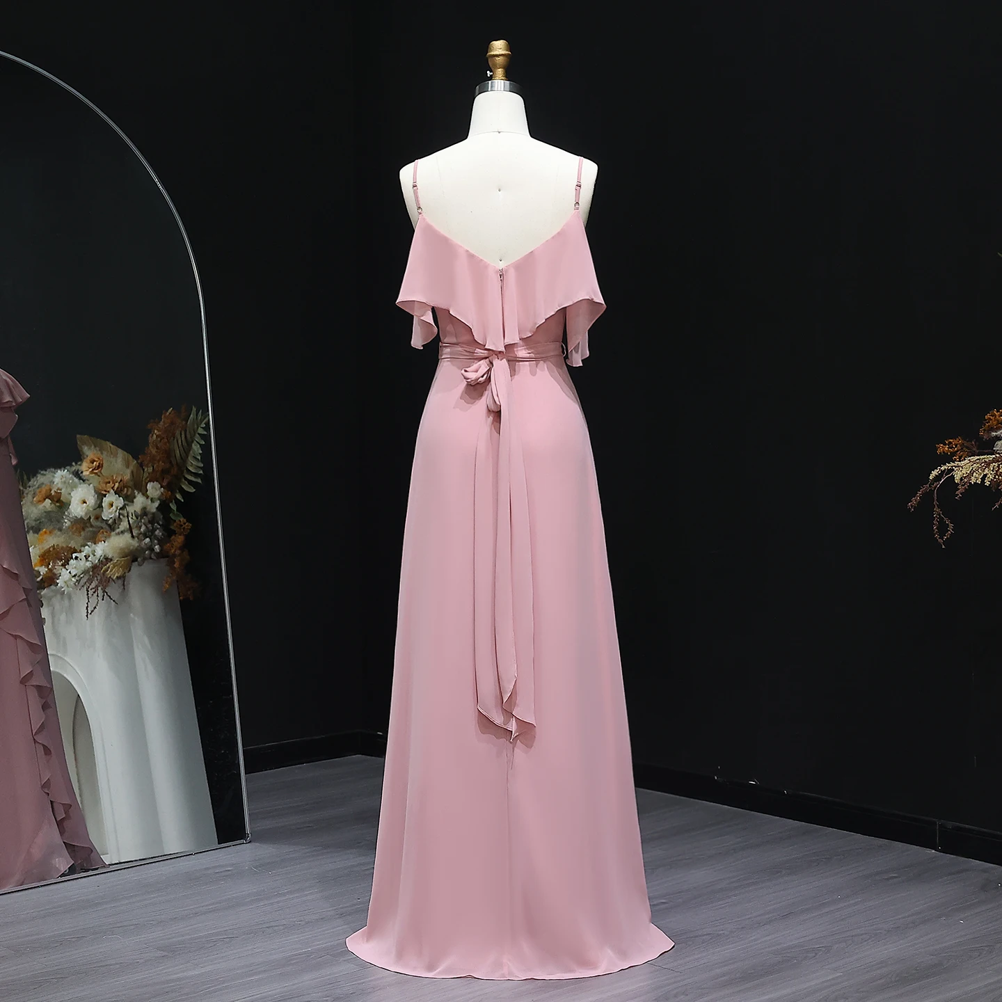 Sharon Said Abito da damigella d'onore con nastro a trapezio rosa con scollo a cuore Abito lungo per occasioni da diserbo BS286 Personalizzato