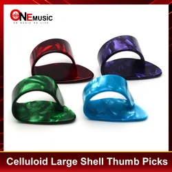 50pcs Large Shell Thumb Picks Celluloid Plastic Thumbpicks Plectrums for Acoustic Guitar