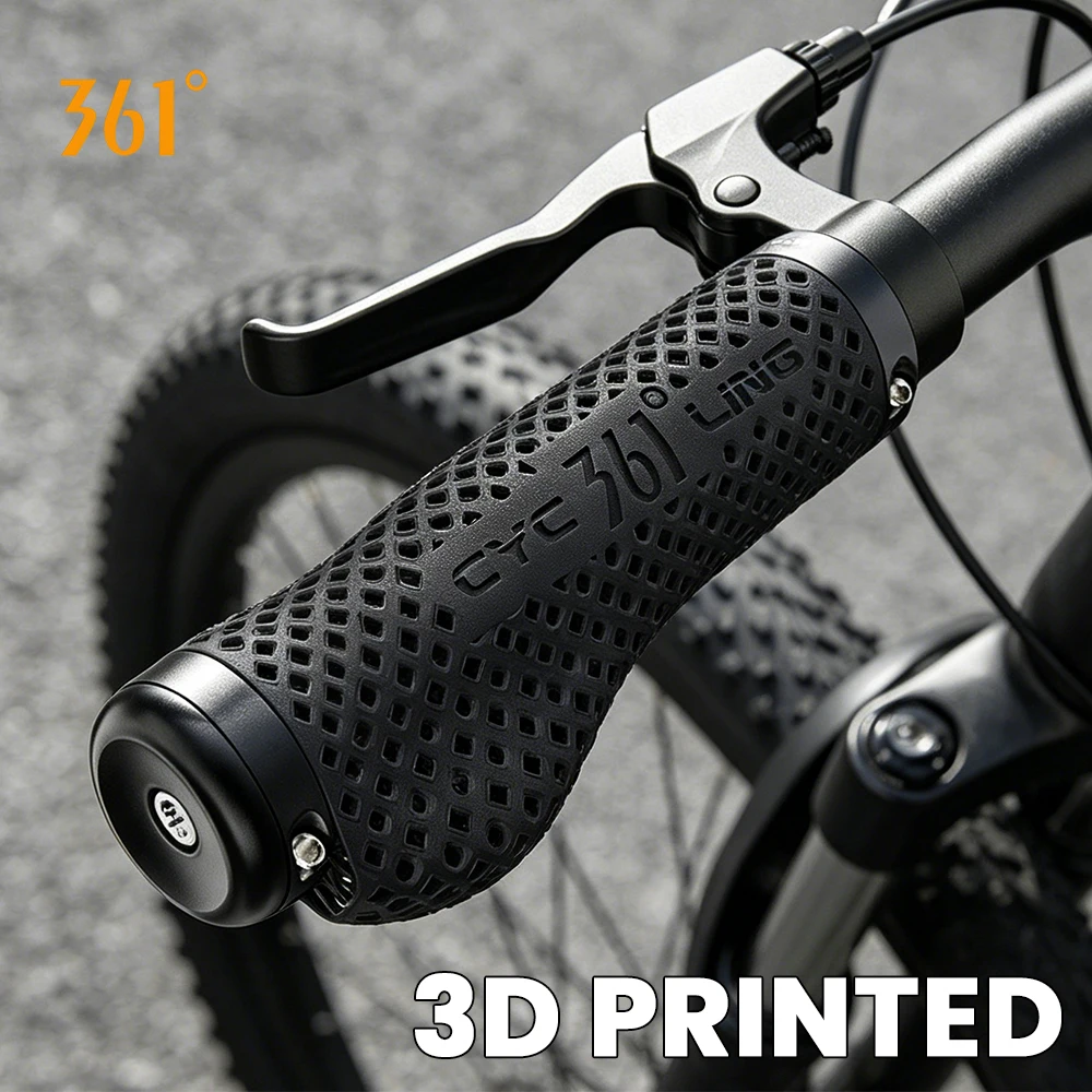 361度3dプリントグリップmtb自転車ハンドルバーカバーカフス衝撃吸収滑り止めバイクグリップbmx折りたたみ自転車用フィストパーツ