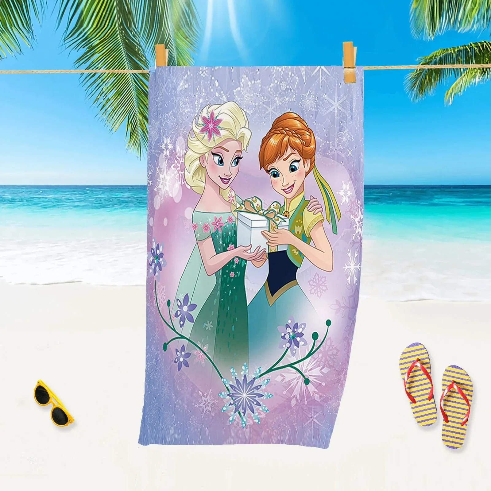 

Disney series princess beach towels are soft and skin-friendly, cute room decoration at home, and travel gifts for children