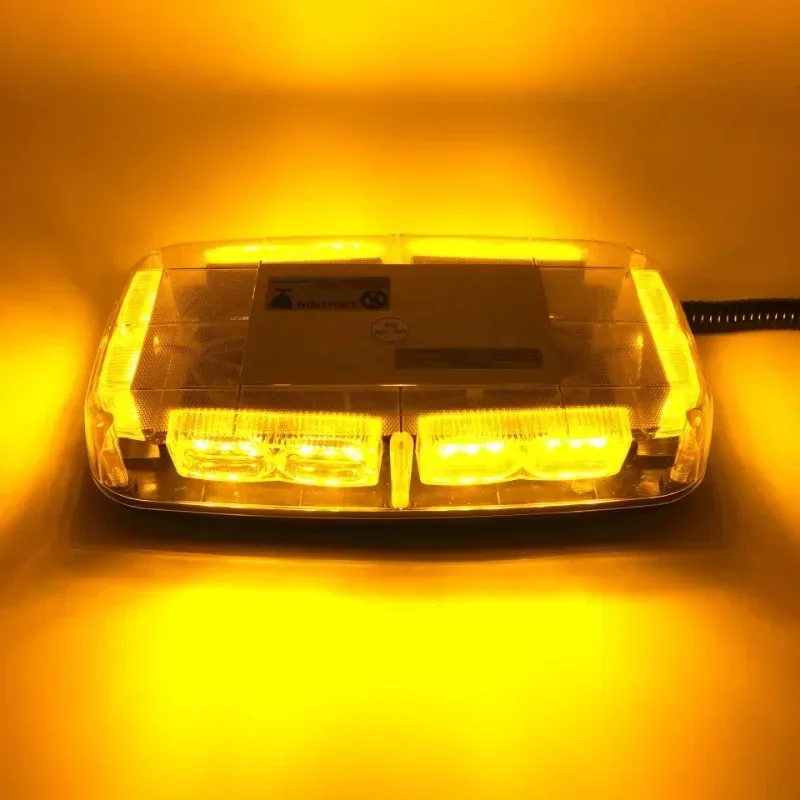 Lumière stroboscopique à iode pour voiture, lampe de signalisation d'urgence, clignotant de toit de véhicule, balise jaune, LED COB, plafonnier, clignotant de police, DC12 ~ 24V