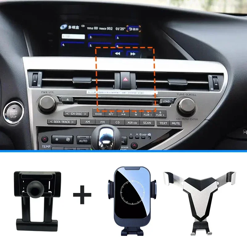 Car Phone Holder For Lexus RX RX270 RX350 450 2009 2010 2011-2014 Fixed Bracket Base Special Car Cell Phone Mounts Charging
