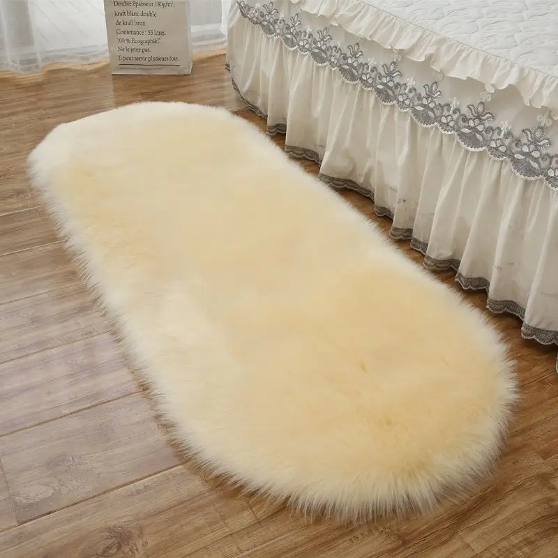 Korean-style Plush Carpet for Living Room Bedroom Bed Side Sofa Decor Hanging Basket Cushion Thickened Floor Mat By Door Rug
