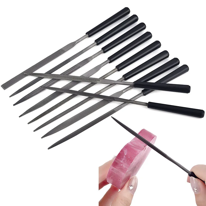 3/5/10pcs Needle Files Set Files For Metal Glass Stone Jewelry Making  Wood Carving Craft Woodworking Polished Small Steel File