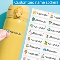 Etiquetas impermeables personalizadas |   Pegatinas de nombre personalizadas para útiles escolares, etiquetas adhesivas ecológicas para botellas y manualidades
