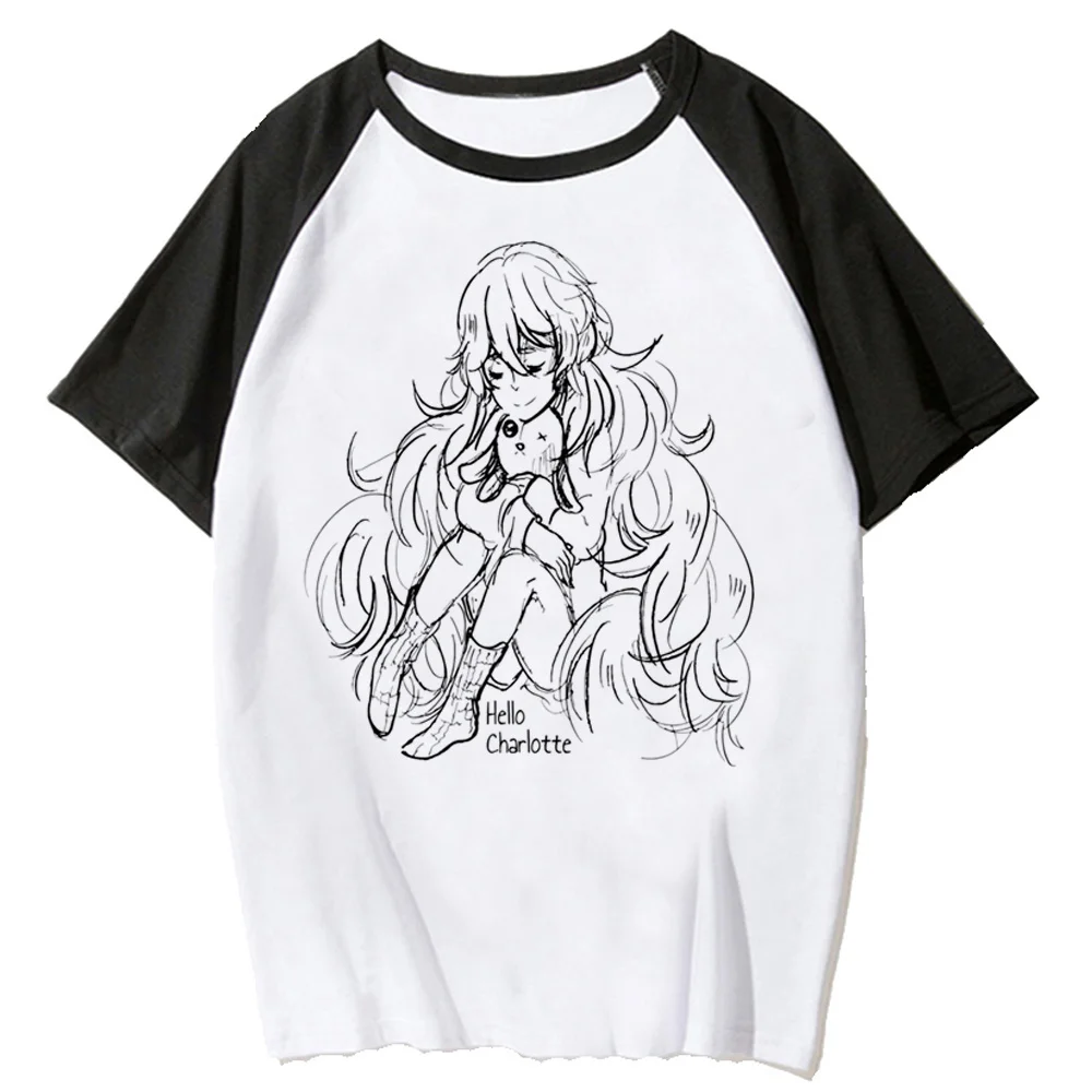 

Hello Charlotte tshirt women harajuku Y2K Japanese t shirt girl manga clothes