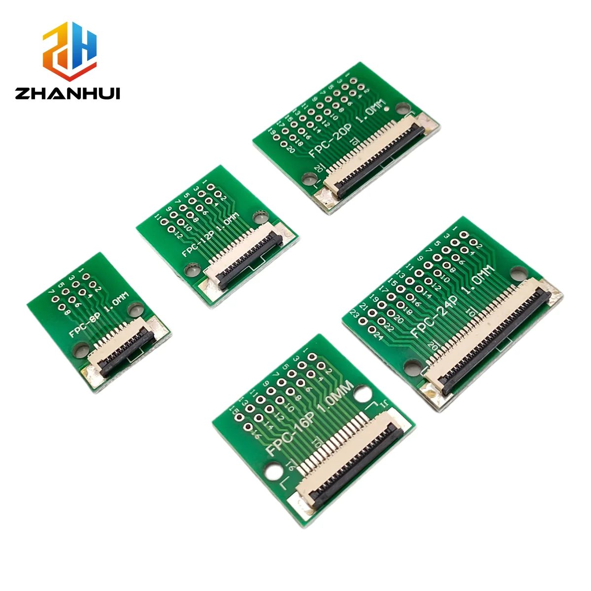 1Pc 1.0mm FPC FFC to 2.54mm DIP Adapter Board SMT to Through Hole PCB Connector 4-30Pin Flat Cable Converter