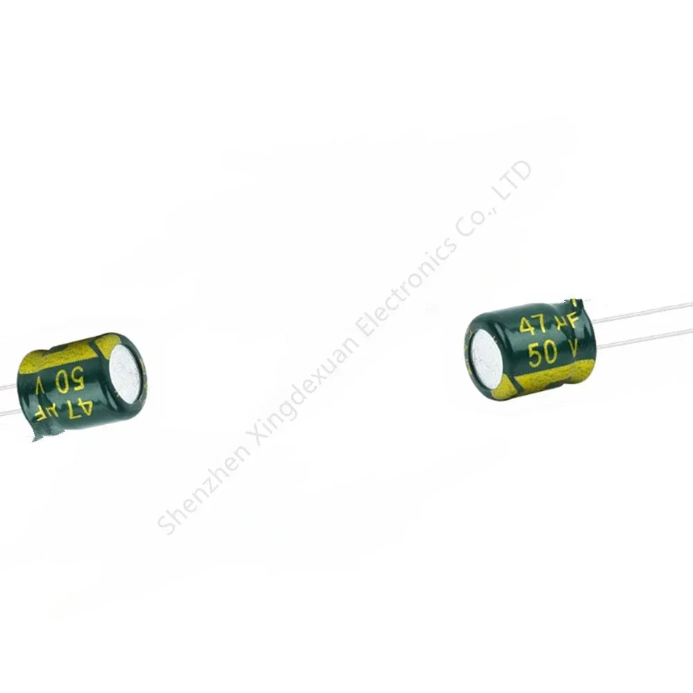 100 قطعة (6*7MMhole سلسلة) 10V470UF/330 فائق التوهج 16V220UF 25V100/220 فائق التوهج 35V100/47 فائق التوهج الألومنيوم مُكثَّف كهربائيًا