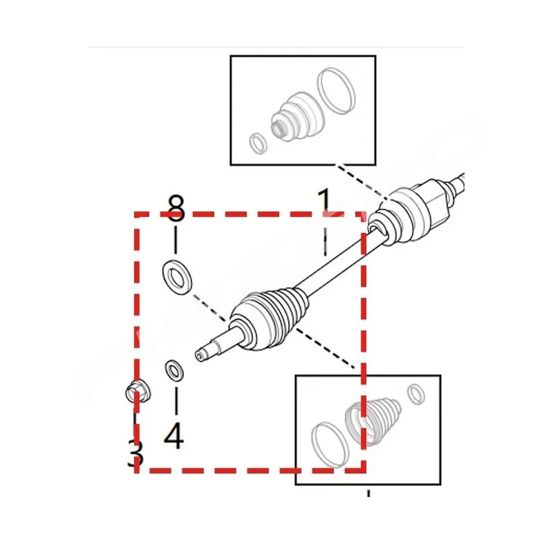 Half Shaft Drive Shaft Outer Ball Cage Dust Cover for NETA U/UPRO/UII S30-2203010