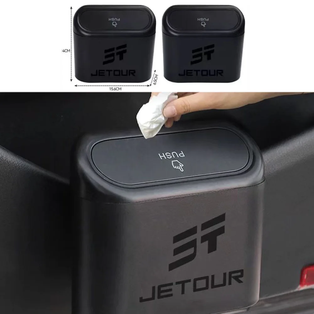 Car Interior Storage Box For Chery Jetour Traveler T2 2023 2024 Car Trash Can Modified Flip-top Trash Can Accessories
