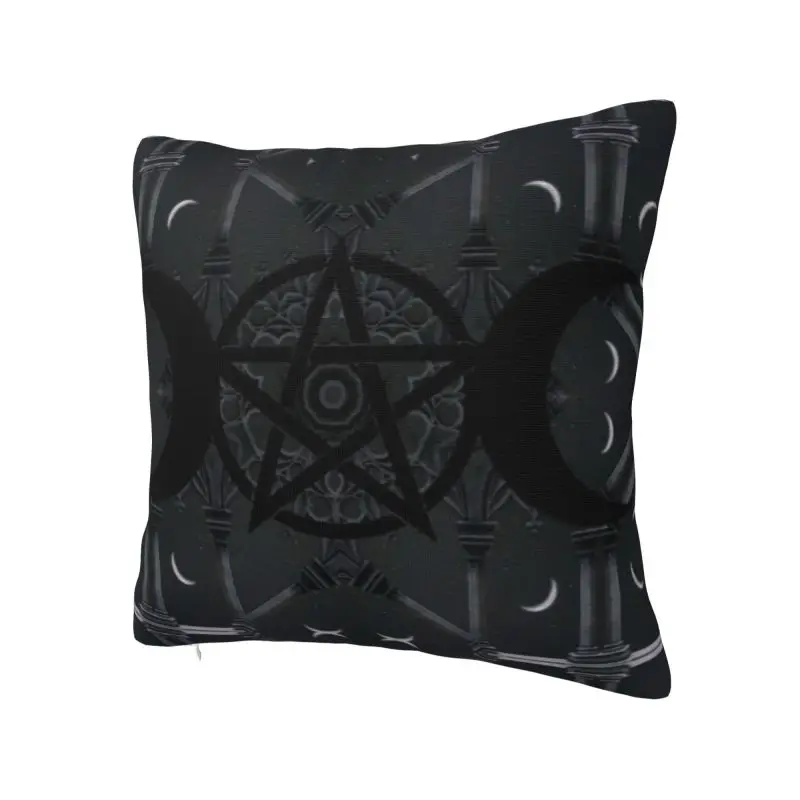 Goth Triple Moon Goddess Pillow Covers Home Decoration Pentagram Magic Witch Witchcraft Luxury Cushion Cover Velvet Pillowcase