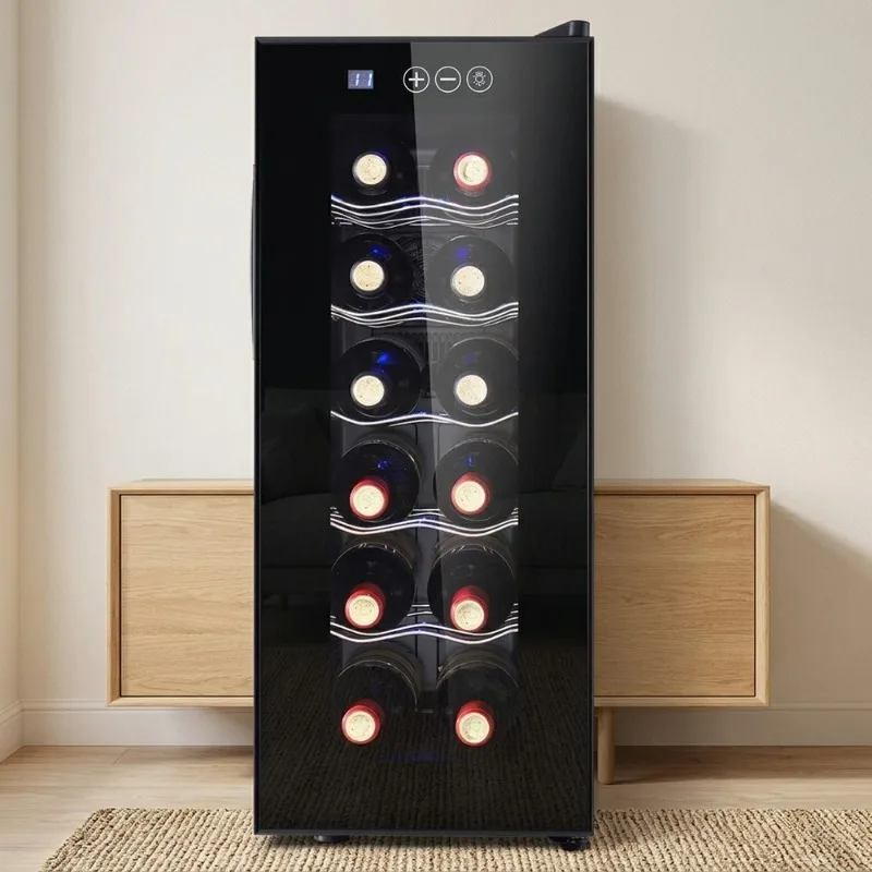 Airo 33L 35QT Semiconductor Wine Cabinet 12 Bottle Refrigerator Cooler 100V 240V for Home Restaurant Hotel Bar