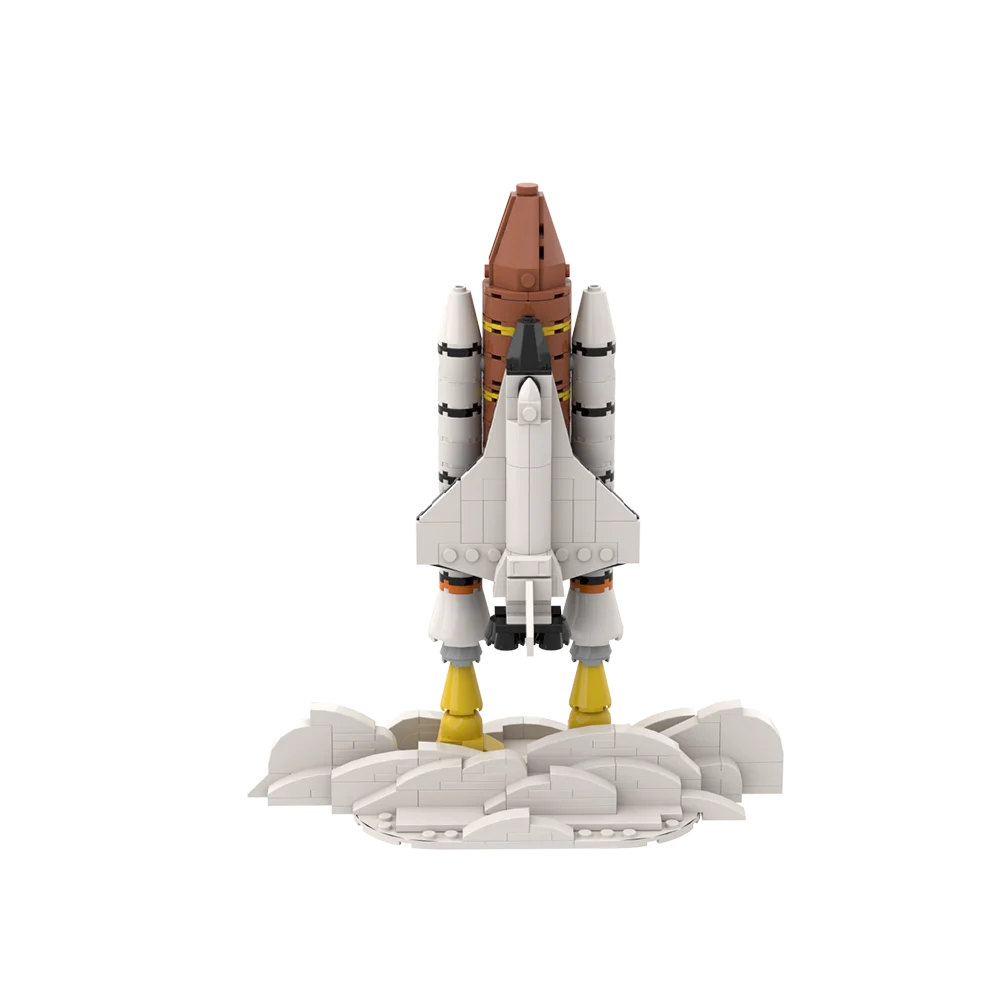 Gobricks MOC Space Shuttle Building Blocks DIY Model Aerospace Spaceship Carrier Rocket Station Building Blocks Toys For Kids