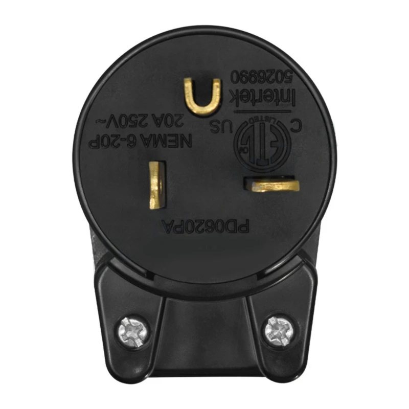 A3PC High Current 30Amp NEMA 6 20P Industrial Plug PA66 Shell Gold Plated Coppered Contacts Corrosion Proof PD103050PA
