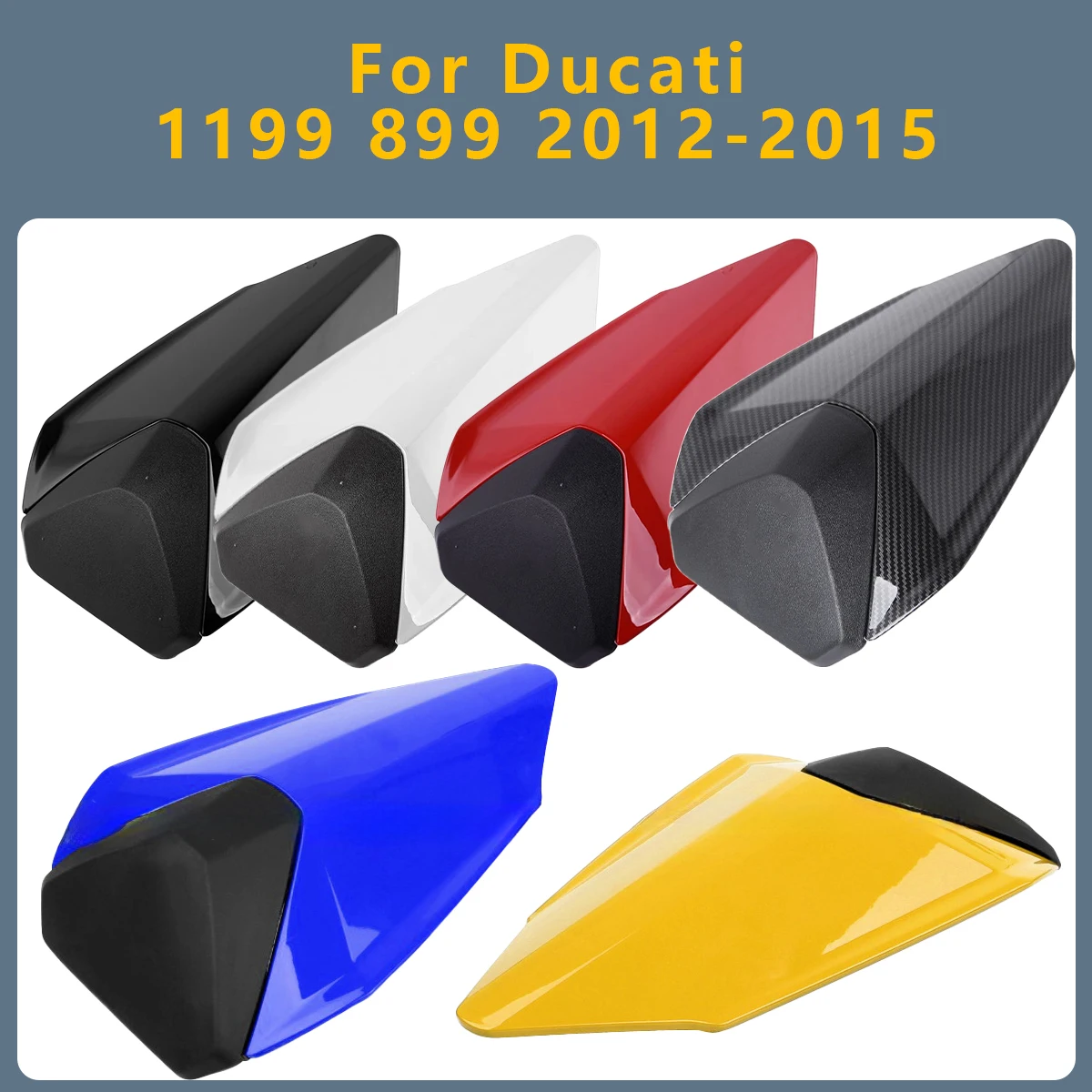 

Motorcycle Pillion Rear Seat Cover Cowl Solo Fairing Cover Rear Hump Accessory For Ducati 899 1199 S R 2012-2015 1199S 1199R