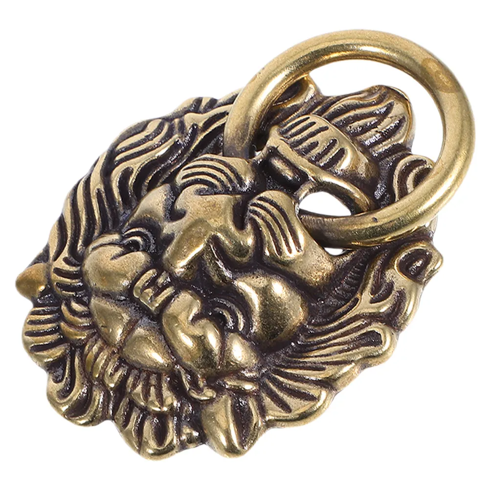 Brass Vintage Lion Head Door Handle Pull Ring Cabinet Drawer Furniture Animal Head Pull Hardware Vintage Gate Knocker