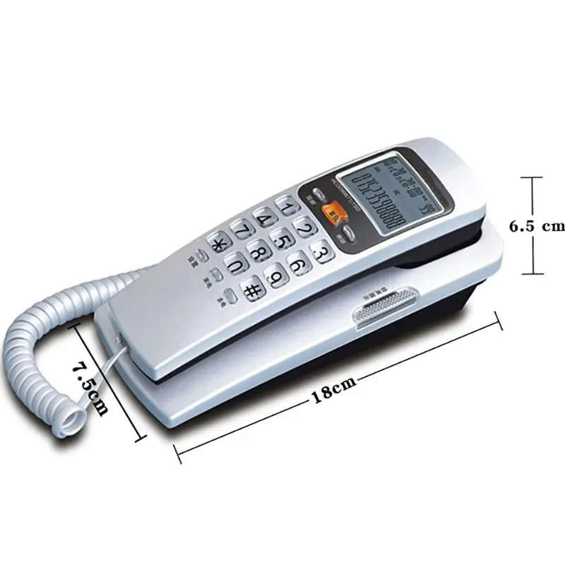 Corded Phone Landline Telephone With FSK / DTMF Caller ID,Ringtone Adjustment,Support Callback for Home Office telefono fijo