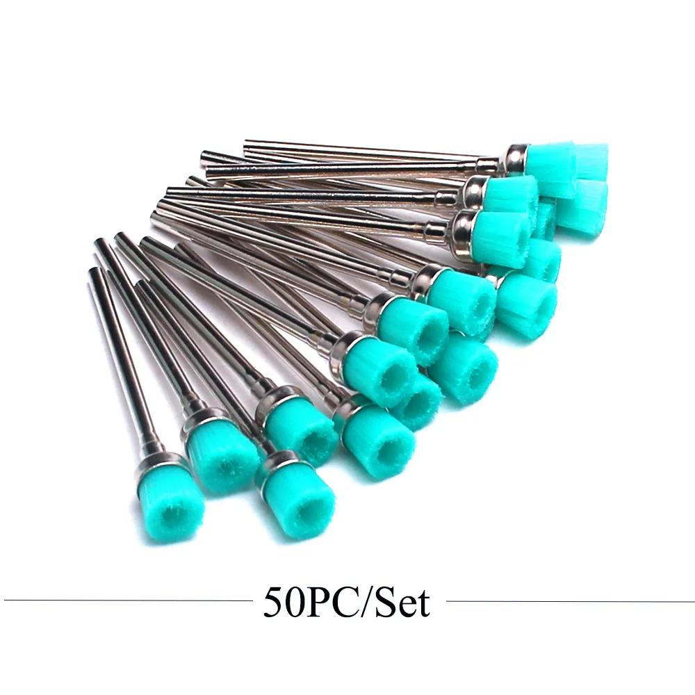 50개 골드 전동 매니큐어 드릴 청소 브러쉬 밀링 커터 구리선 클리너 네일 아트 액세서리 드릴 비트 청소 도구
