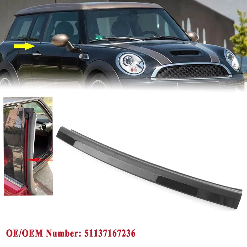 Outside Door Right B Column Cover Pillar Trim Plastic Sealing Strip 51137167236 For Mini Cooper Clubman R55 2007-2015
