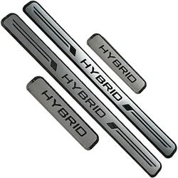 For Hyundai Kona SX2 Hybrid 2024 2025 Car Accessories Door Sill Pedal Stainless Threshold Kick Scuff Plate Sticker Protector