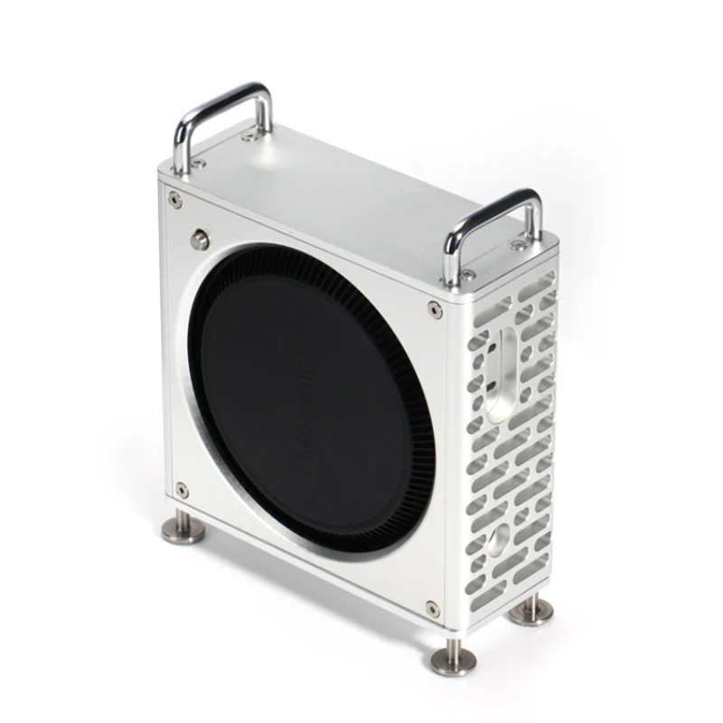 For 2024 Mac Mini M4 Aluminum Alloy Vertical Stand Computer Case Protective Cover Computer Accessories for Mac Mini M4/M4 Pro